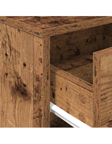 Comodino con Cassetto Legno Antico 40x34x50 cm