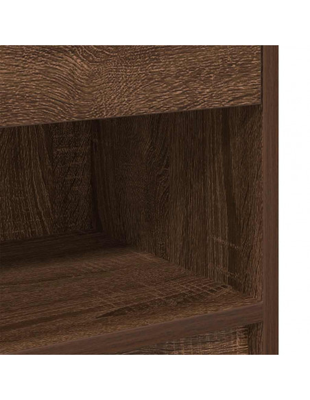 Comodino con Cassetto Rovere Marrone 39x28x41 cm