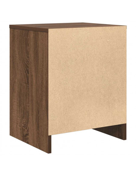 Comodino con Cassetto Rovere Marrone 40x34x50 cm