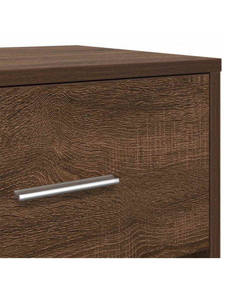 Comodino con Cassetto Rovere Marrone 40x34x50 cm