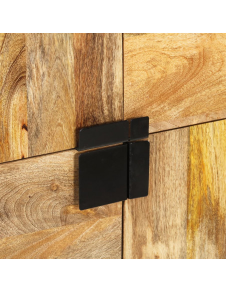 Credenza 80x30x95 cm in Legno Grezzo Massello di Mango