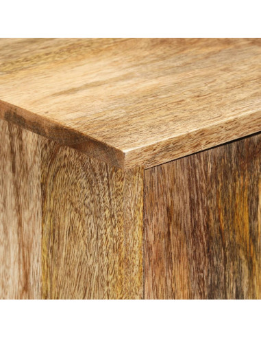 Credenza 80x30x95 cm in Legno Grezzo Massello di Mango