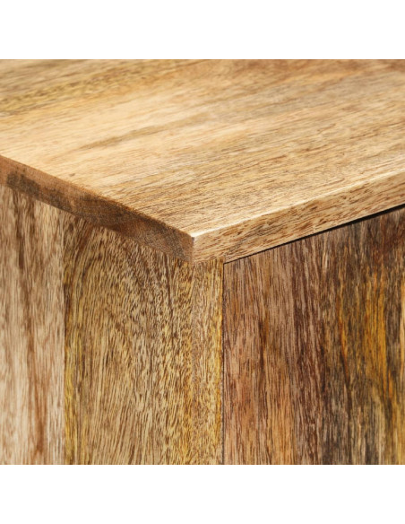 Credenza 80x30x95 cm in Legno Grezzo Massello di Mango