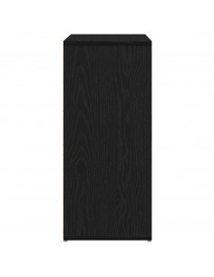 Credenza Rovere Nero 60x31x70 cm in Legno Multistrato