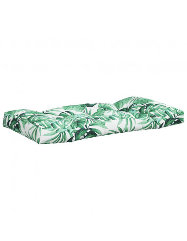 Cuscini per Pallet 3 pz Motivo a Foglie Tessuto
