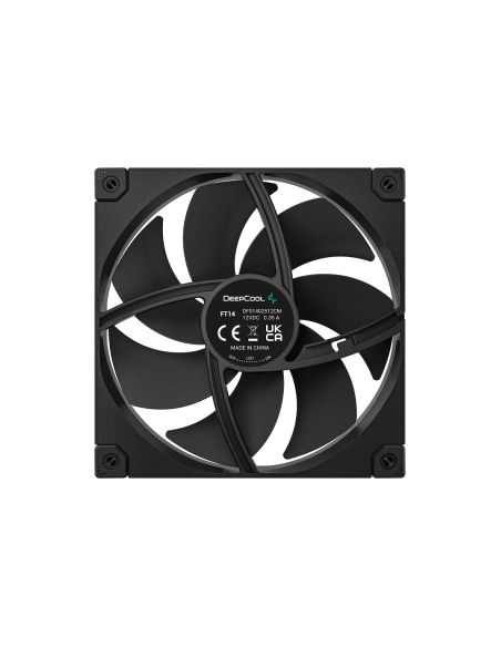 DEEPCOOL VENTOLE CASE FT14  NERA 14cm POTENTE SILENZIOSA DURATURA 4PIN PWM