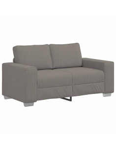 Divano Divanetto Grigio Chiaro 120cm Tessuto di Velluto a Coste