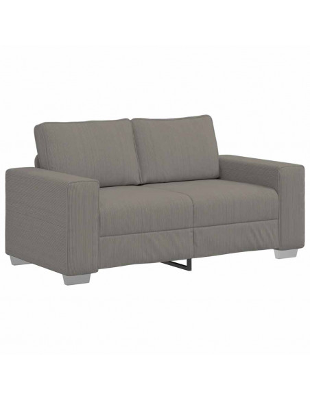 Divano Divanetto Grigio Chiaro 120cm Tessuto di Velluto a Coste