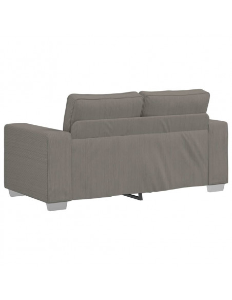 Divano Divanetto Grigio Chiaro 120cm Tessuto di Velluto a Coste