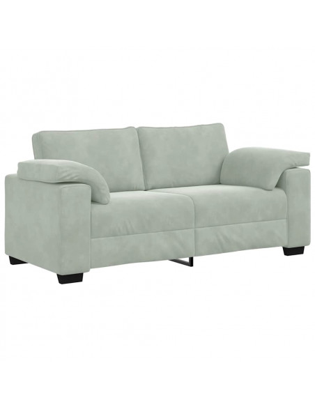 Divano Divanetto Grigio Chiaro 140 cm in Velluto