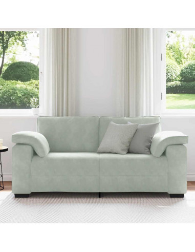 Divano Divanetto Grigio Chiaro 140 cm in Velluto