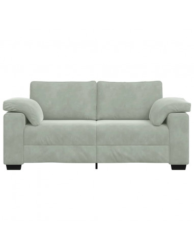 Divano Divanetto Grigio Chiaro 140 cm in Velluto