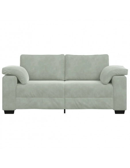 Divano Divanetto Grigio Chiaro 140 cm in Velluto