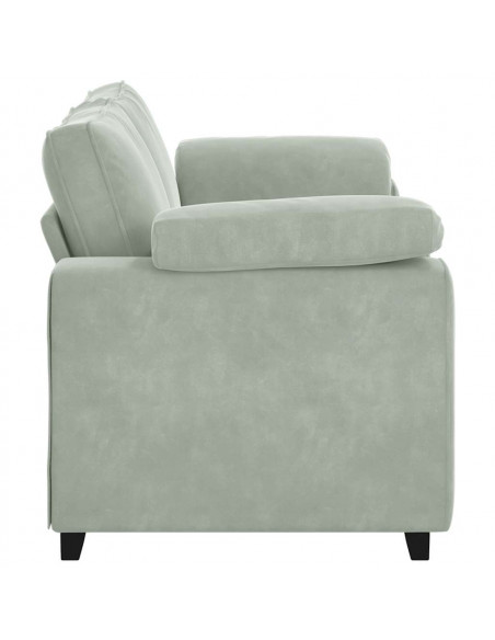 Divano Divanetto Grigio Chiaro 140 cm in Velluto