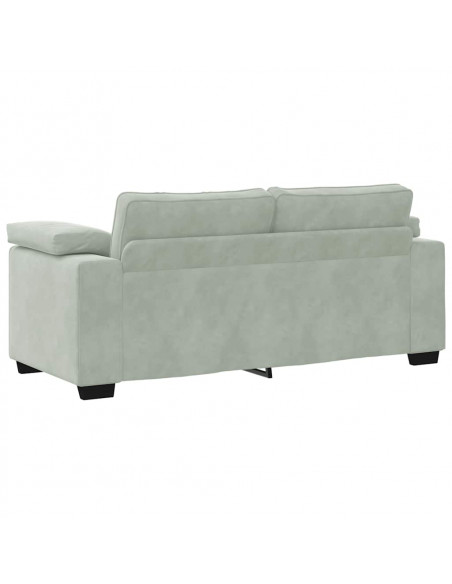 Divano Divanetto Grigio Chiaro 140 cm in Velluto