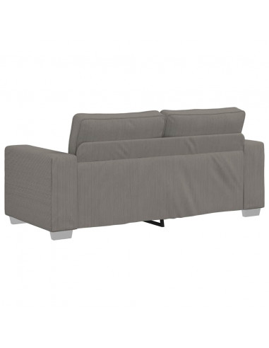 Divano Divanetto Grigio Chiaro 140cm Tessuto di Velluto a Coste