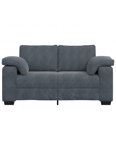 Divano Divanetto Grigio Scuro 120 cm in Velluto