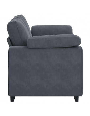 Divano Divanetto Grigio Scuro 120 cm in Velluto