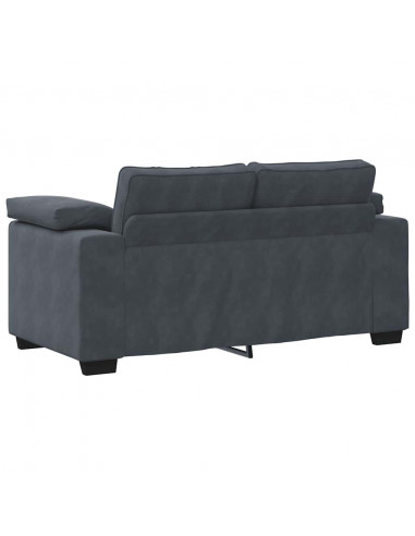 Divano Divanetto Grigio Scuro 120 cm in Velluto