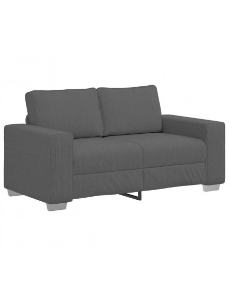 Divano Divanetto Grigio Scuro 120 cm Tessuto di Velluto a Coste