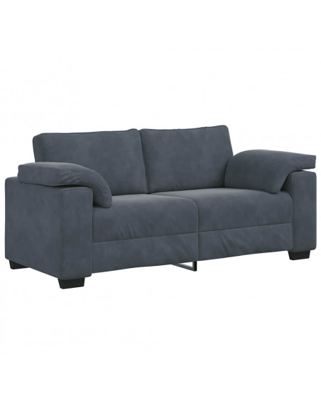 Divano Divanetto Grigio Scuro 140 cm in Velluto