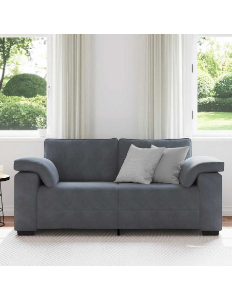 Divano Divanetto Grigio Scuro 140 cm in Velluto
