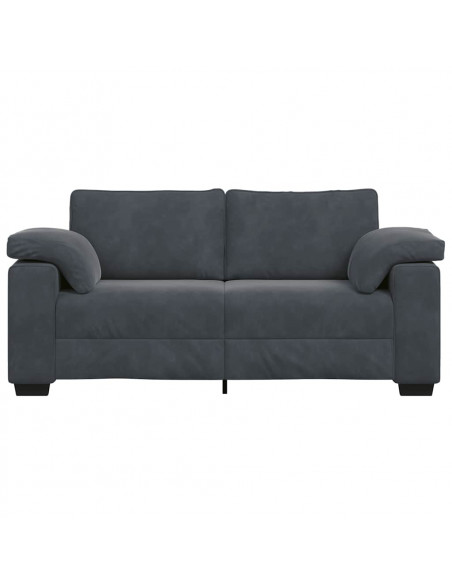 Divano Divanetto Grigio Scuro 140 cm in Velluto