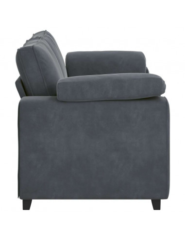 Divano Divanetto Grigio Scuro 140 cm in Velluto