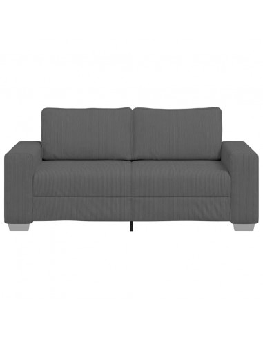 Divano Divanetto Grigio Scuro 140 cm Tessuto di Velluto a Coste