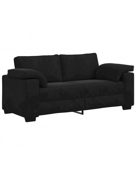 Divano Divanetto Nero 140 cm in Velluto