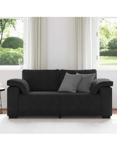 Divano Divanetto Nero 140 cm in Velluto