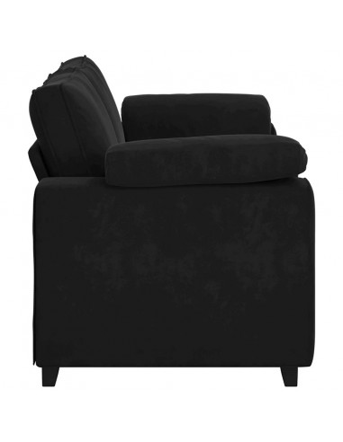 Divano Divanetto Nero 140 cm in Velluto