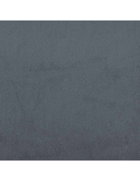 Divano Modulare con Poggiapiedi e Cuscini Velluto Grigio Scuro