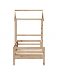 Dormeuse con Tetto 80x200 cm in Legno Massello di Pino