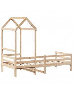 Dormeuse con Tetto 80x200 cm in Legno Massello di Pino 2