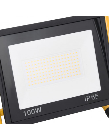 Faretto a LED con Maniglia 100 W Bianco Caldo