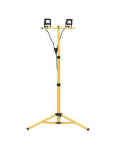 Faretto a LED con Treppiede 2x10 W Bianco Caldo