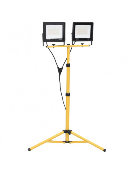 Faretto a LED con Treppiede 2x100 W Bianco Caldo
