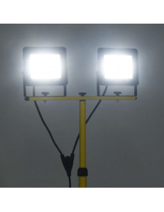 Faretto a LED con Treppiede 2x100 W Bianco Freddo 2