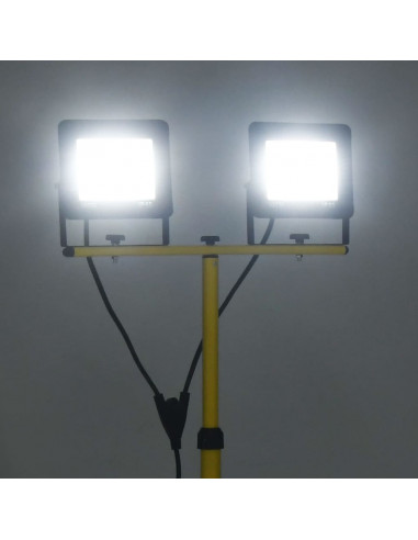 Faretto a LED con Treppiede 2x100 W Bianco Freddo