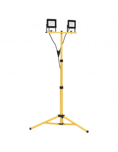 Faretto a LED con Treppiede 2x20 W Bianco Caldo