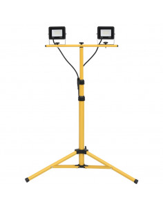 Faretto a LED con Treppiede 2x20 W Bianco Freddo