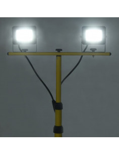 Faretto a LED con Treppiede 2x30 W Bianco Freddo 2