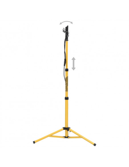 Faretto a LED con Treppiede 2x50 W Bianco Caldo