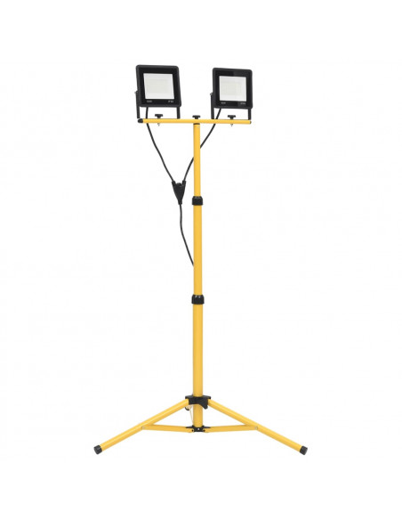Faretto a LED con Treppiede 2x50 W Bianco Freddo