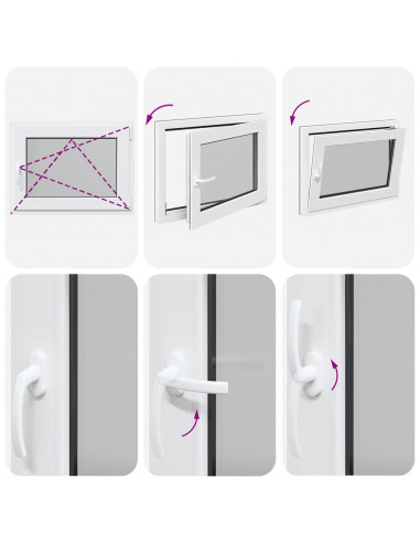 Finestra per Seminterrato RISOR 80x60cm Anta Ribalta DIN Destra
