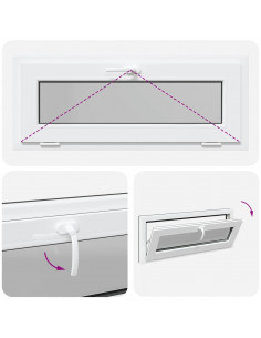 Finestra Seminterrato RISOR 100x40 cm Tilt 3 Vetri Antracite 2