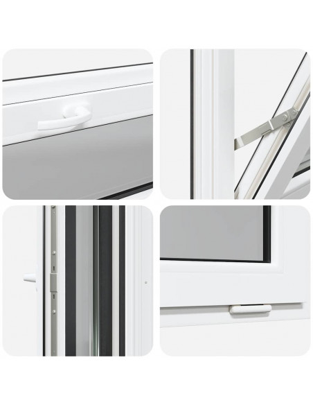 Finestra Seminterrato RISOR 100x40 cm Tilt 3 Vetri Antracite