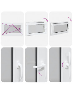 Finestra da cantina "RISOR" 100x60 cm anta-ribalta DIN sinistra antracite 2