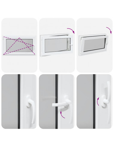 Finestra da cantina "RISOR" 100x60 cm anta-ribalta DIN sinistra antracite